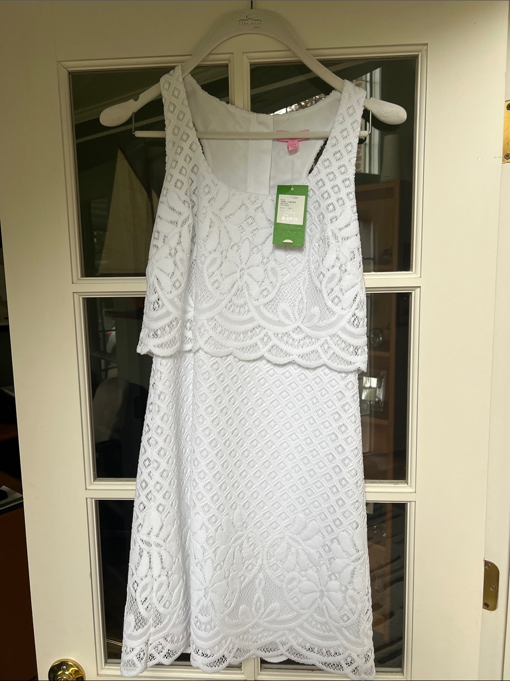 Lilly Pulitzer Short White Dress (Paradise Island Engineere)